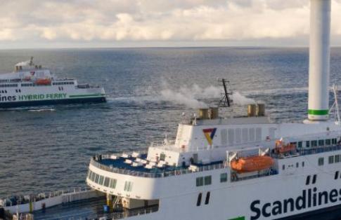 Scandlines ferry with rotor sail